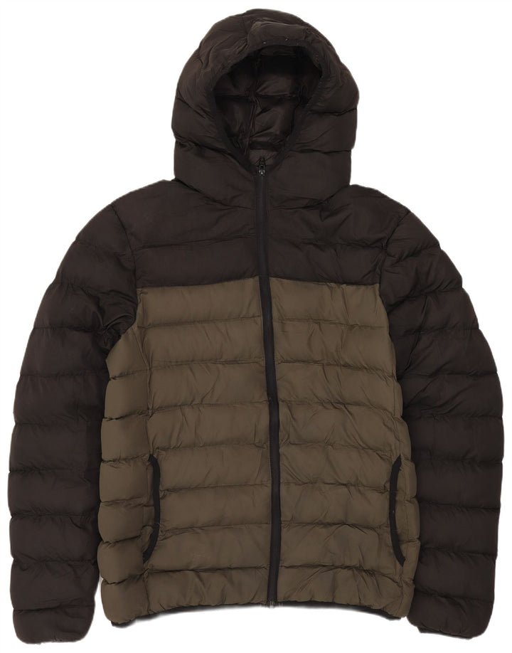 Женская стеганая куртка French Connection UK 14, средний цвет хаки, полиэстер