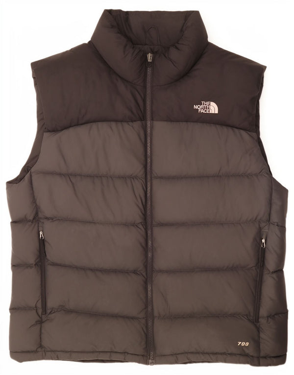 Мужской утепленный жилет The North Face UK 42 XL, серый нейлон с цветными блоками