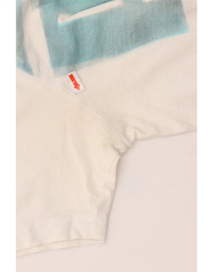 Футболка с рисунком PUMA для мальчиков, топ 13-14 лет, белая