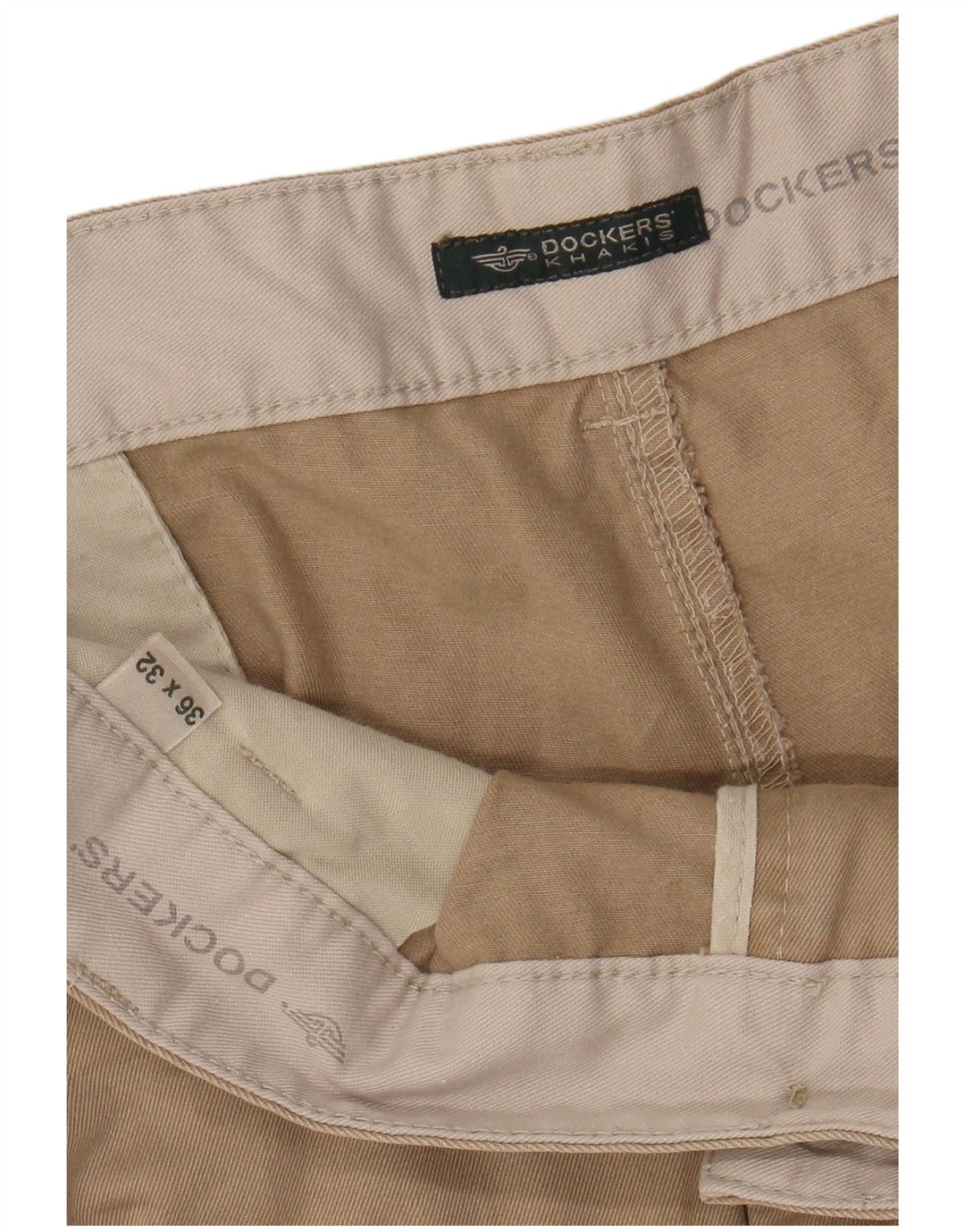DOCKERS Мужские прямые брюки чинос цвета хаки W36 L32 Бежевые