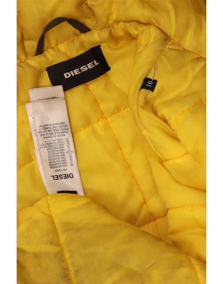 Куртка-парка Diesel с капюшоном для мальчиков 9–10 лет, цвет хаки, полиэстер