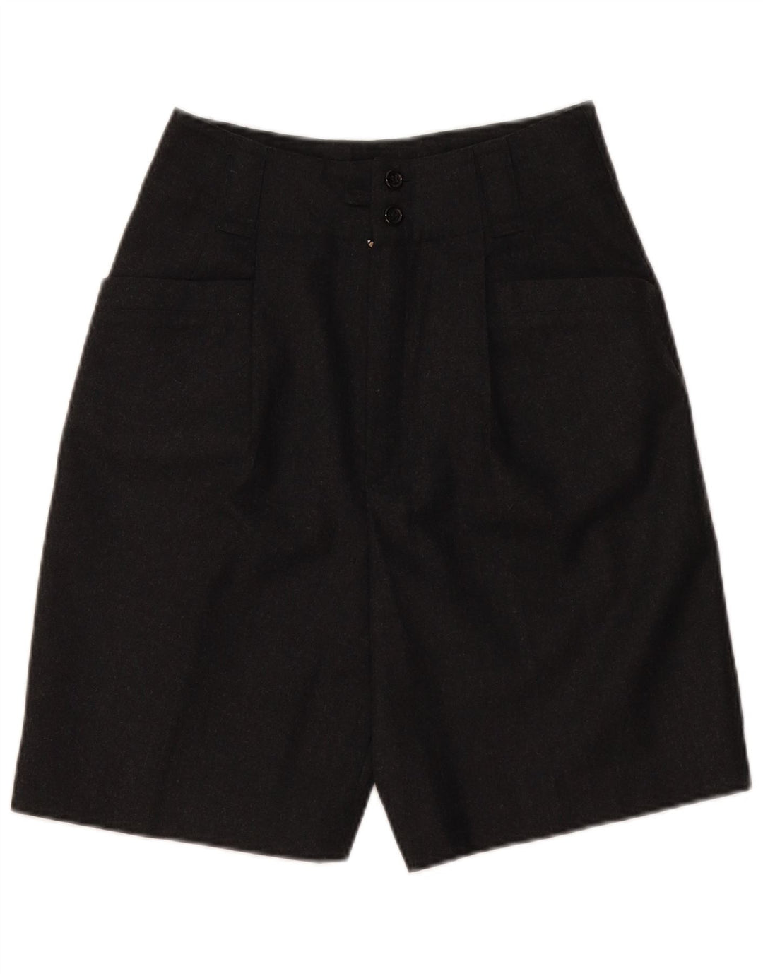 ВИНТАЖНЫЕ женские повседневные шорты с высокой талией EU 36, маленькие W28, серые, новая шерсть