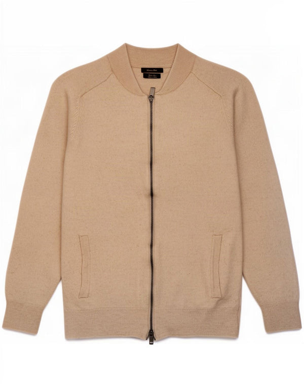 Женский кардиган Massimo Dutti UK 12, средний бежевый, шерсть