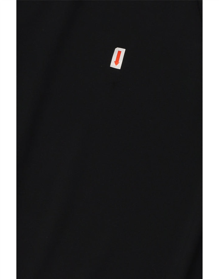 Женский пуловер с воротником на молнии NIKE Dri Fit UK 10, маленький черный цвет