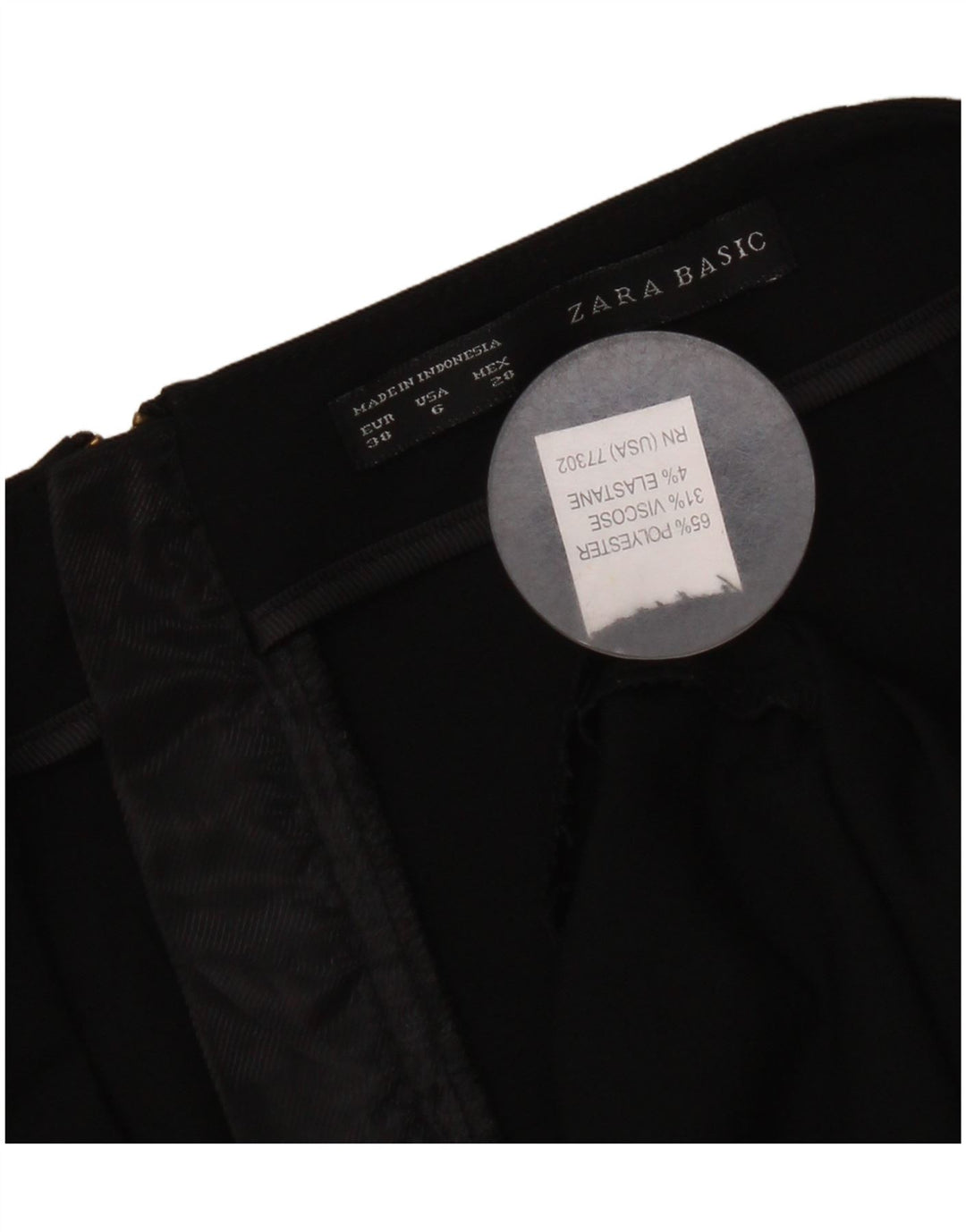 Женская юбка-карандаш Zara EU 38, маленькая W28, черный полиэстер
