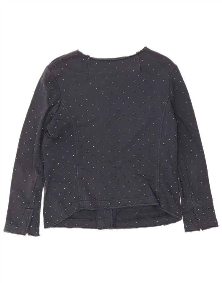 Женская укороченная куртка Sun68 UK 10, маленькая, темно-синяя, в пятнистый хлопок