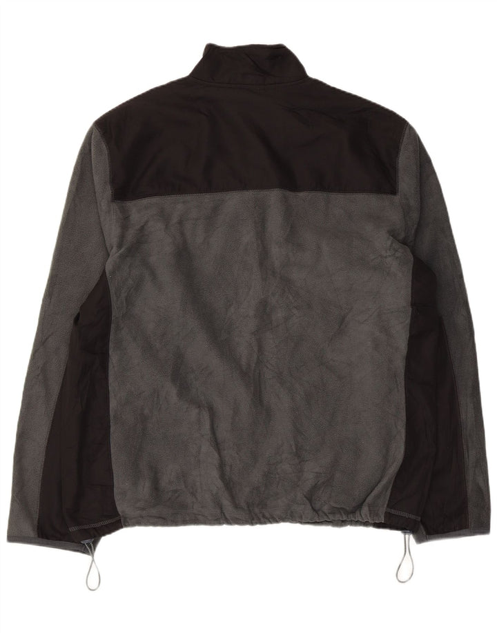 Мужская флисовая куртка Starter UK 42/44, большой серый полиэстер с цветными блоками