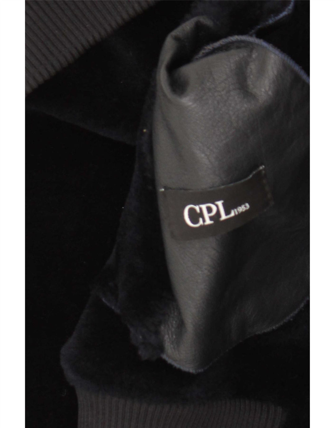 CPL1953 Женская куртка-бомбер из овчины UK 20 2XL Темно-синяя овчина