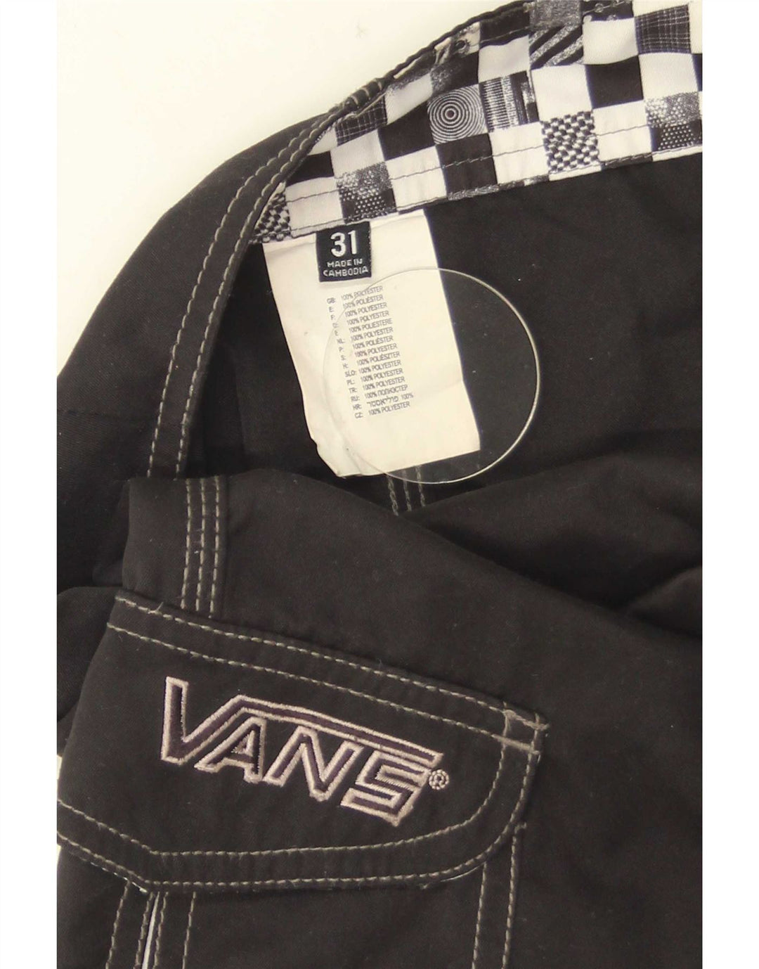 Мужские шорты для плавания Vans, средний черный полиэстер