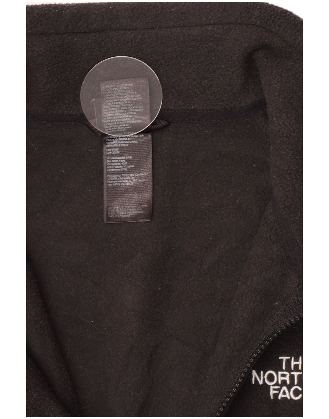 Мужская флисовая куртка с подкладкой The North Face UK 38, средний черный полиэстер