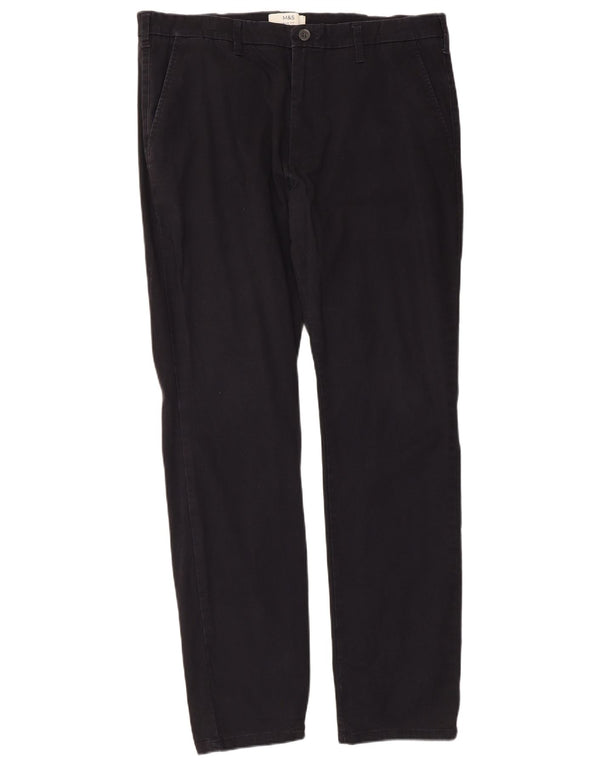 Мужские брюки-чиносы Marks & Spencer W38 L33 темно-синие, хлопковые