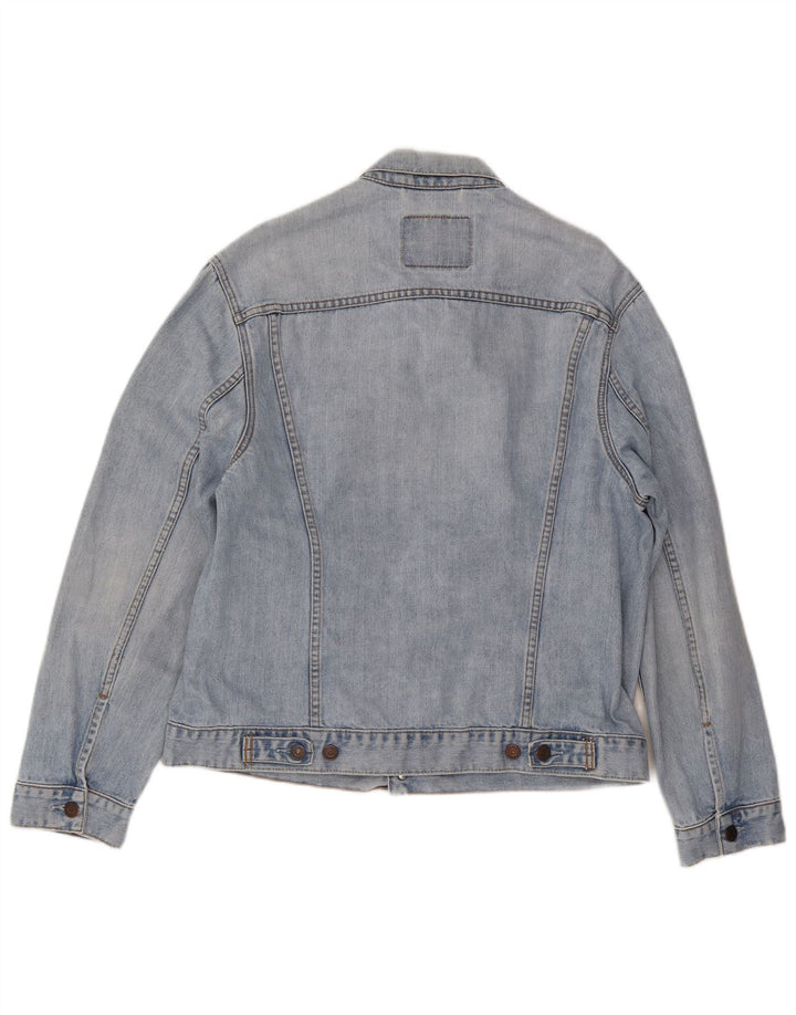 Мужская джинсовая куртка Levi's UK 40, большая синяя, хлопок