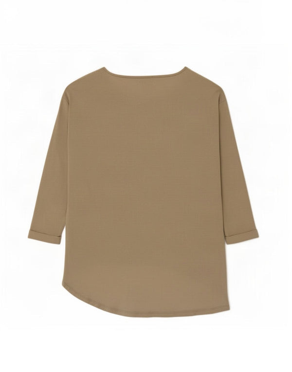 Женская туника с длинным рукавом Zara UK 14, средний бежевый