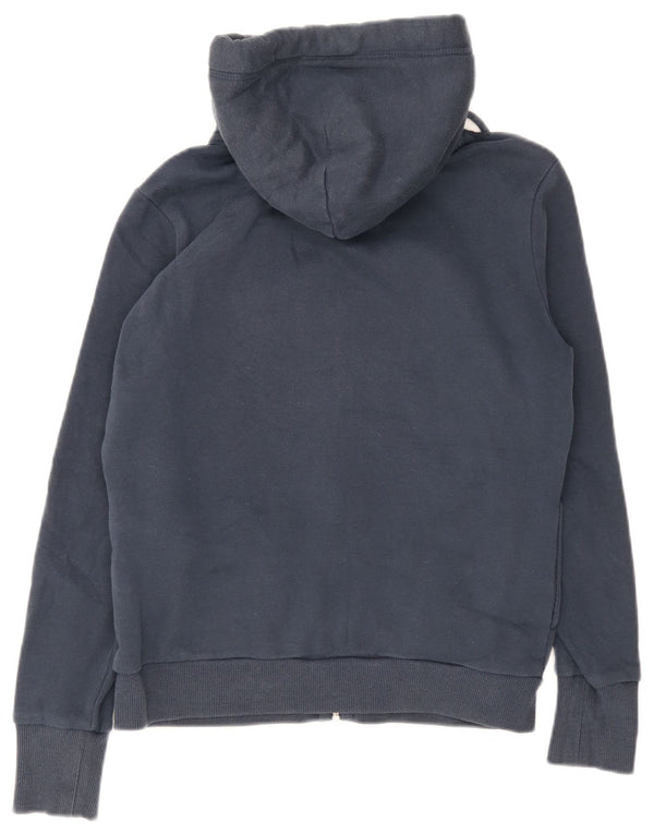 Женский свитер с капюшоном на молнии с графическим рисунком Superdry UK 14, большой темно-синий, хлопок