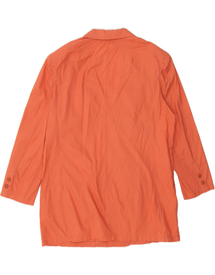 VINTAGE Womens Double Breasted Blazer Jacket IT 50 XL Orange Cotton Vintage Vintage and Second-Hand Vintage from Messina Hembry 