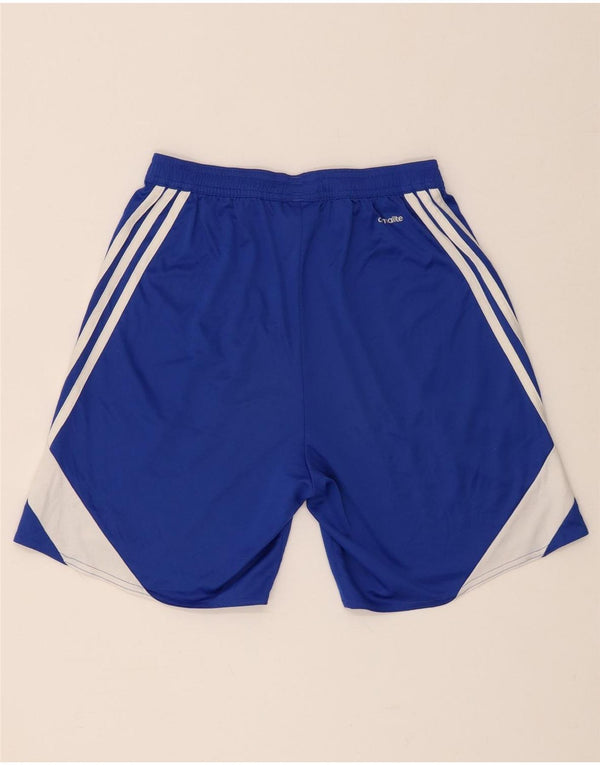 Мужские спортивные шорты Adidas Climalite, маленькие синие, полиэстер с цветными блоками