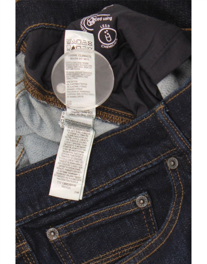 Мужские узкие джинсы Marks & Spencer W38 L29 темно-синие, хлопок