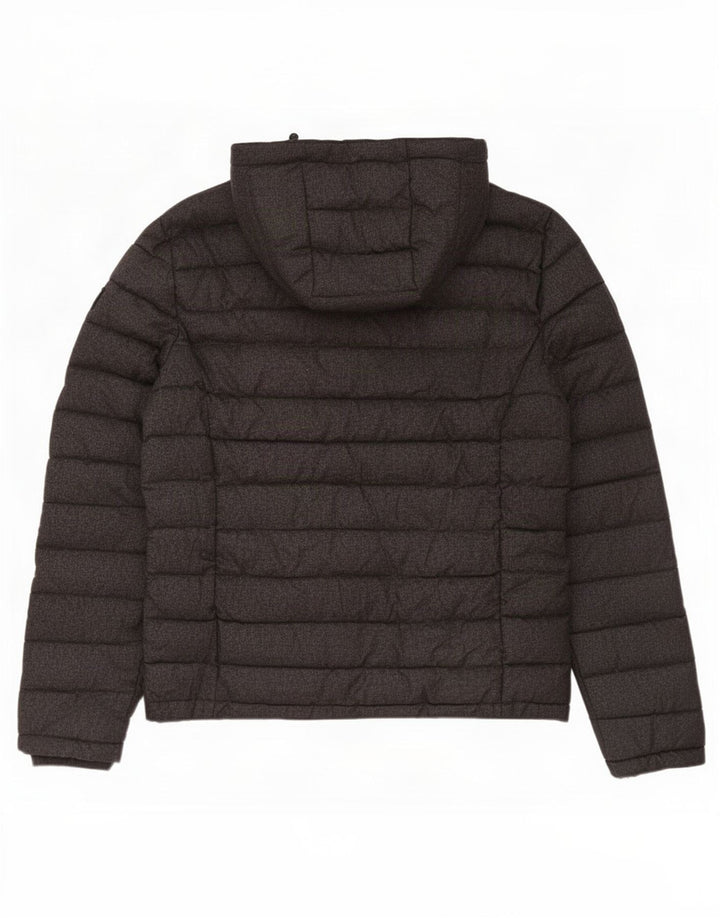 Мужская утепленная куртка с капюшоном Superdry UK 42 XL Серый полиэстер