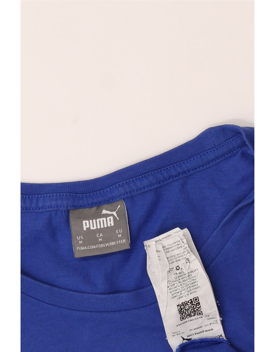 PUMA Mens Graphic T-Shirt Top Medium Blue Cotton Vintage Puma and Second-Hand Puma from Messina Hembry 