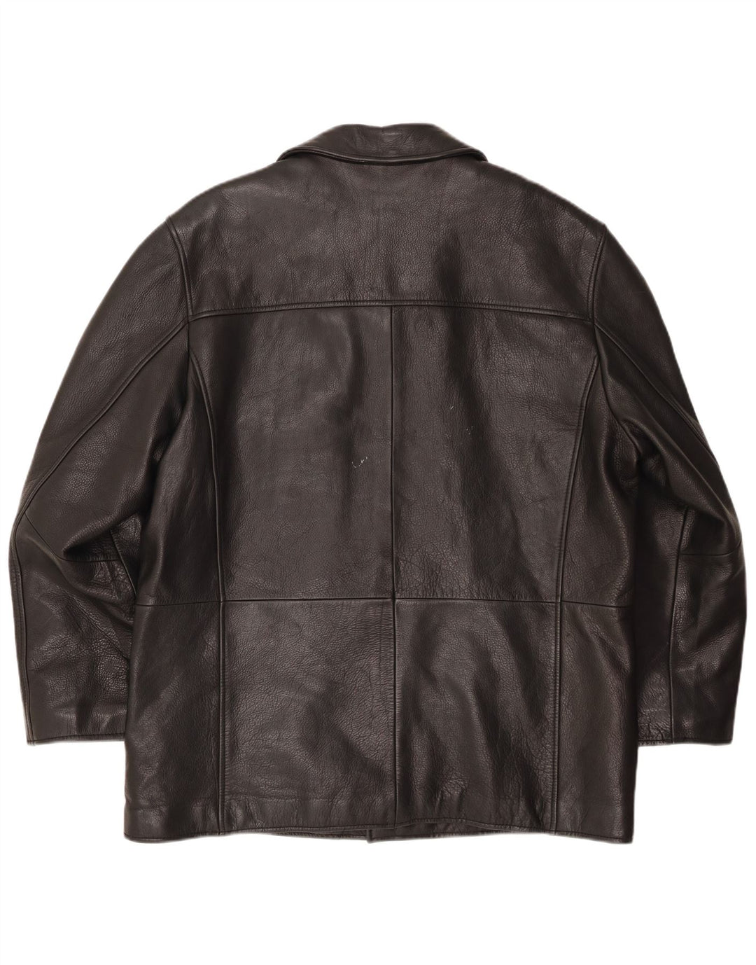 Мужская кожаная куртка VINTAGE UK 46 3XL черная кожа