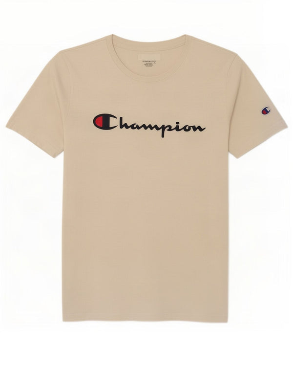 Футболка Champion для мальчиков с рисунком, топ 13–14 лет, размер XL, белый хлопок