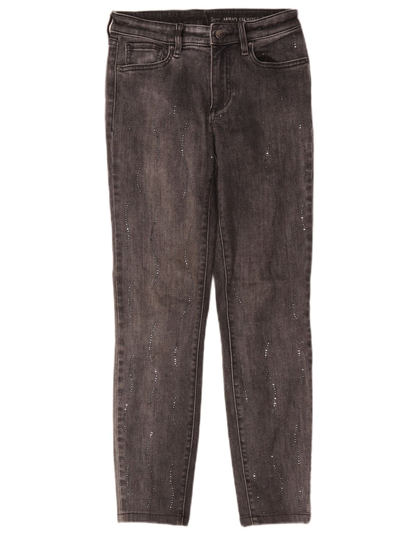 Женские джинсы суперскинни Armani Exchange W25 L26 серые
