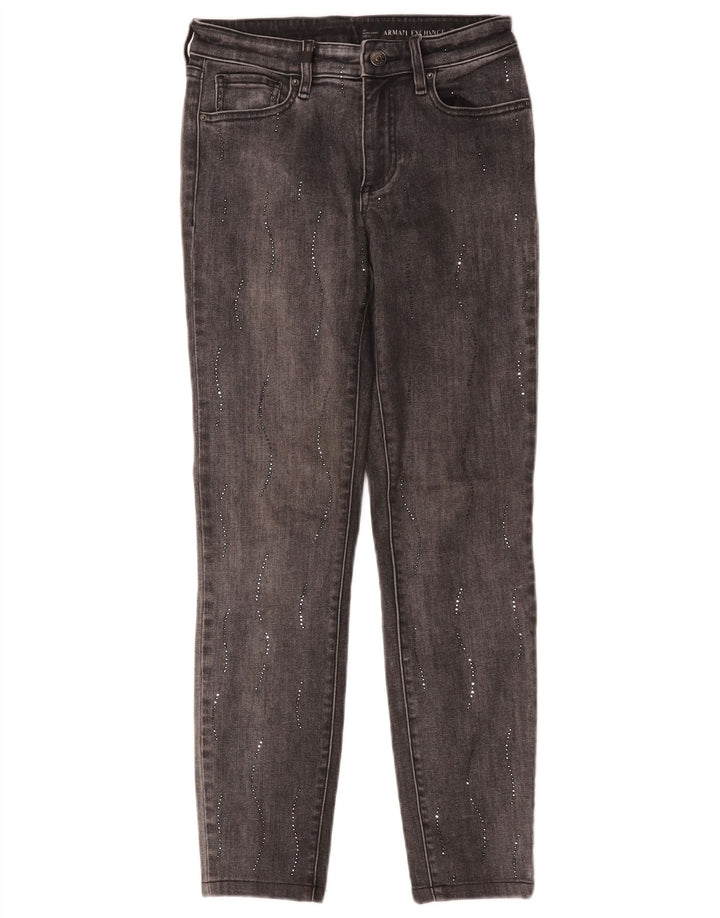 Женские джинсы суперскинни Armani Exchange W25 L26 серые