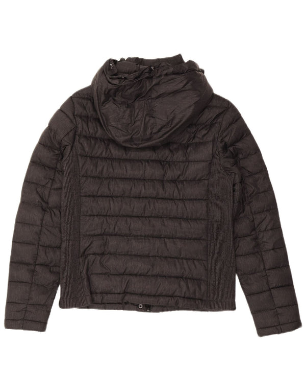 Утепленная куртка с капюшоном Superdry для девочек 15–16 лет, большой серый полиэстер