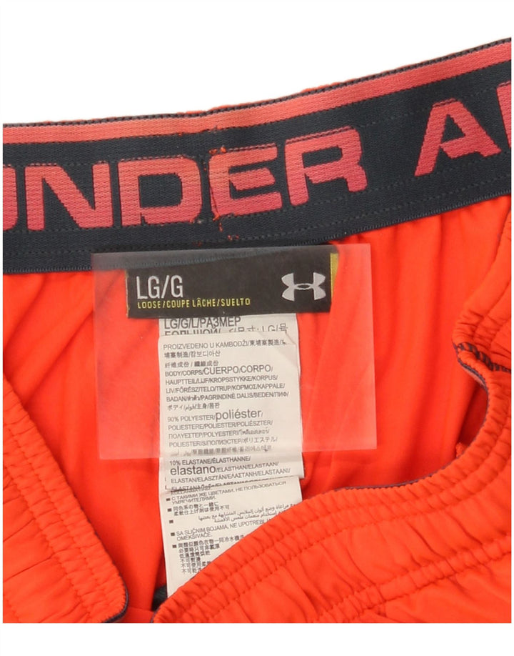 Мужские спортивные шорты Under Armour, большие оранжевые, полиэстер