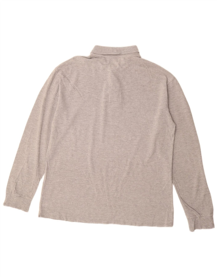 Мужская рубашка поло Kappa с длинным рукавом XL, серая, хлопок