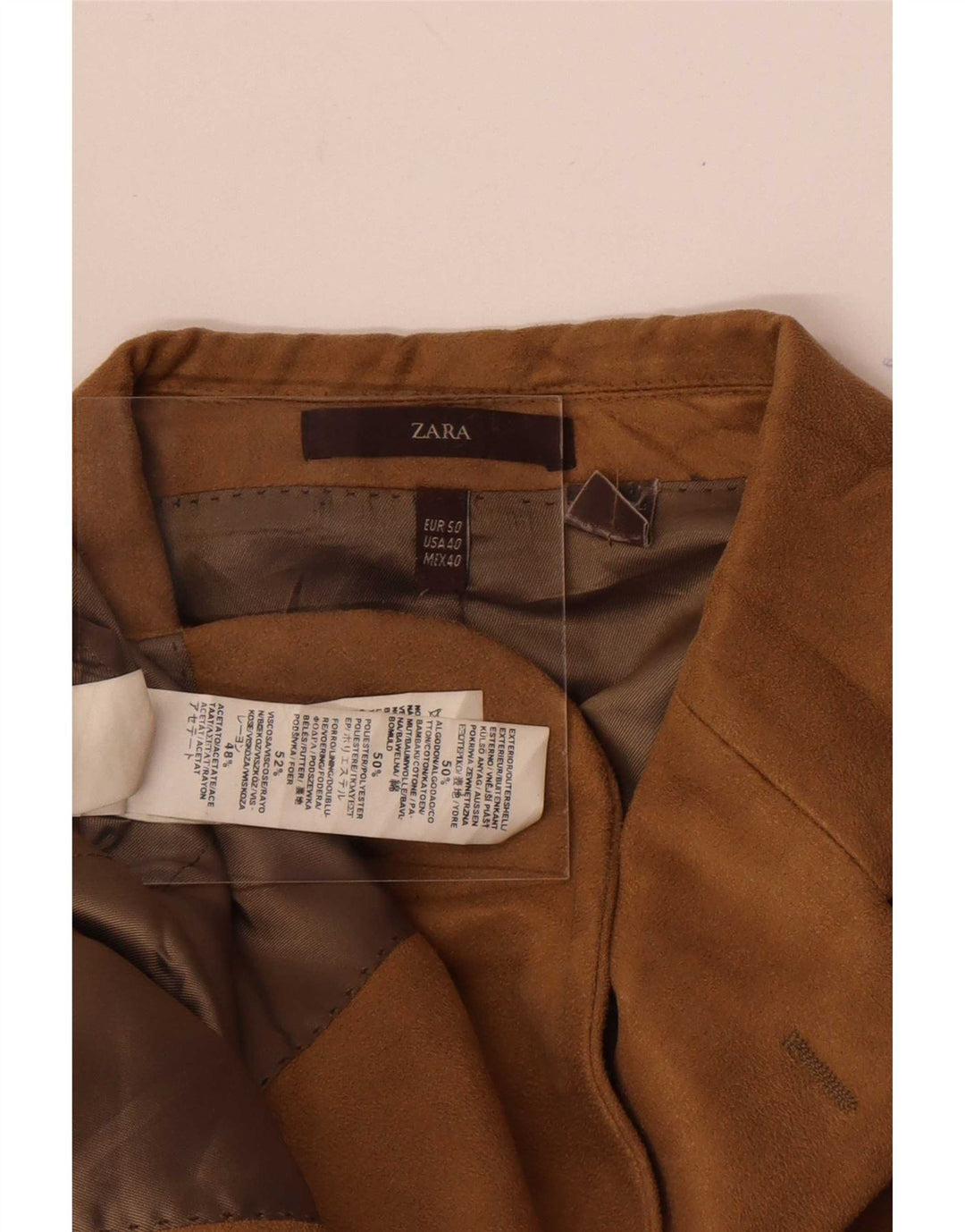 Мужской вельветовый пиджак Zara с 3 пуговицами EU 50, средний бежевый с цветными блоками