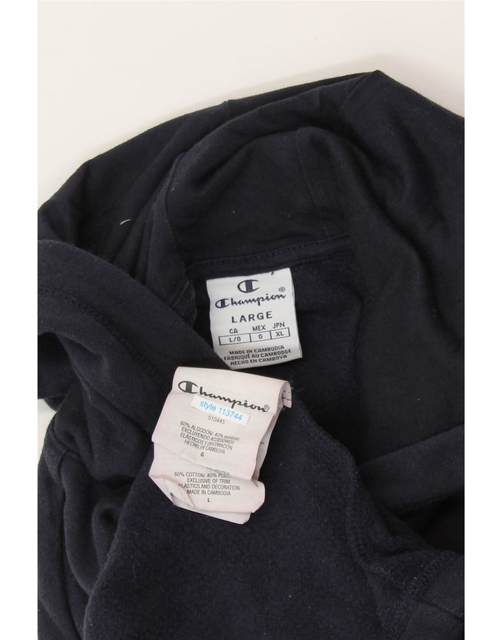 Женский джемпер с капюшоном CHAMPION UK 16, темно-синий, большой размер, хлопок