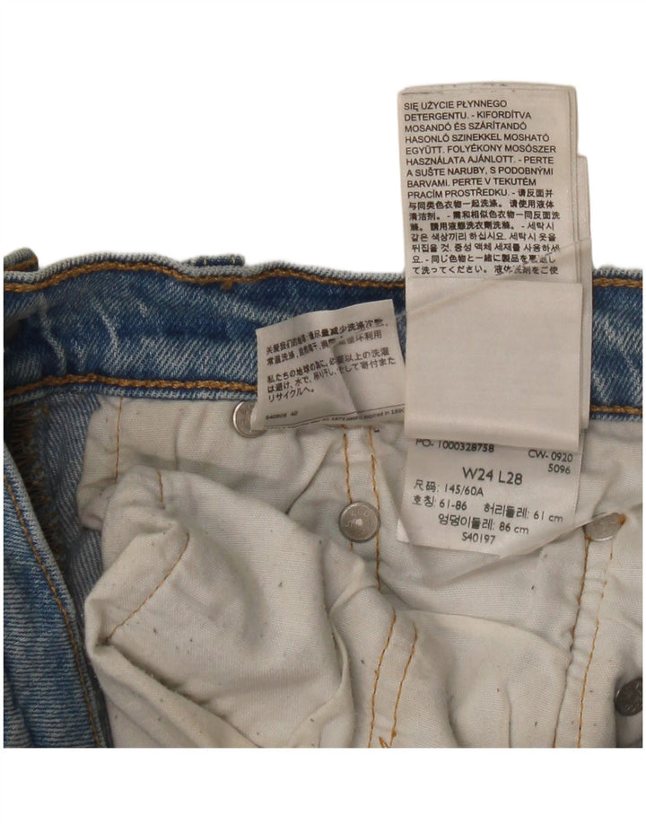 Женские прямые джинсы Levi's 501 W24 L28 синие, хлопок