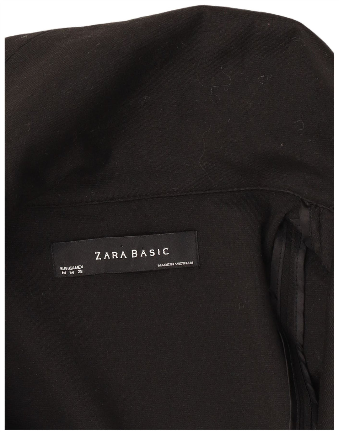 Женский пиджак на 1 пуговице Zara UK 12, средний черный