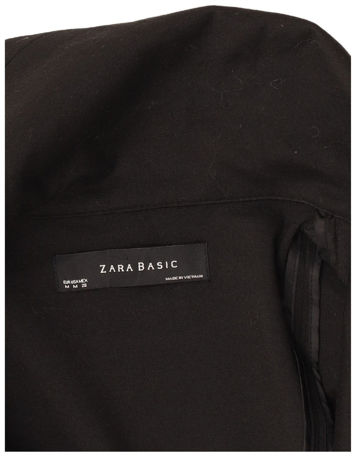 Женский пиджак на 1 пуговице Zara UK 12, средний черный