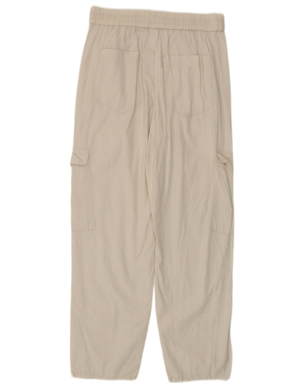 Женские зауженные брюки-карго MASSIMO DUTTI EU 40 Medium W30 L27 Off White