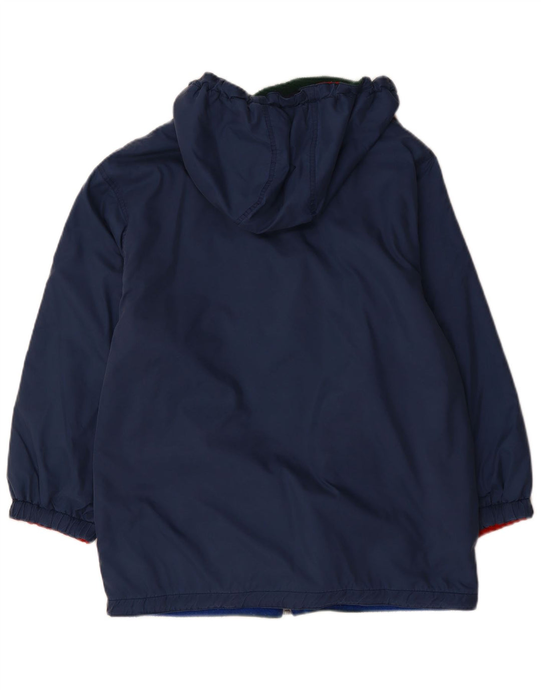 ВИНТАЖНАЯ женская двусторонняя куртка оверсайз с капюшоном UK 12, средний темно-синий цвет
