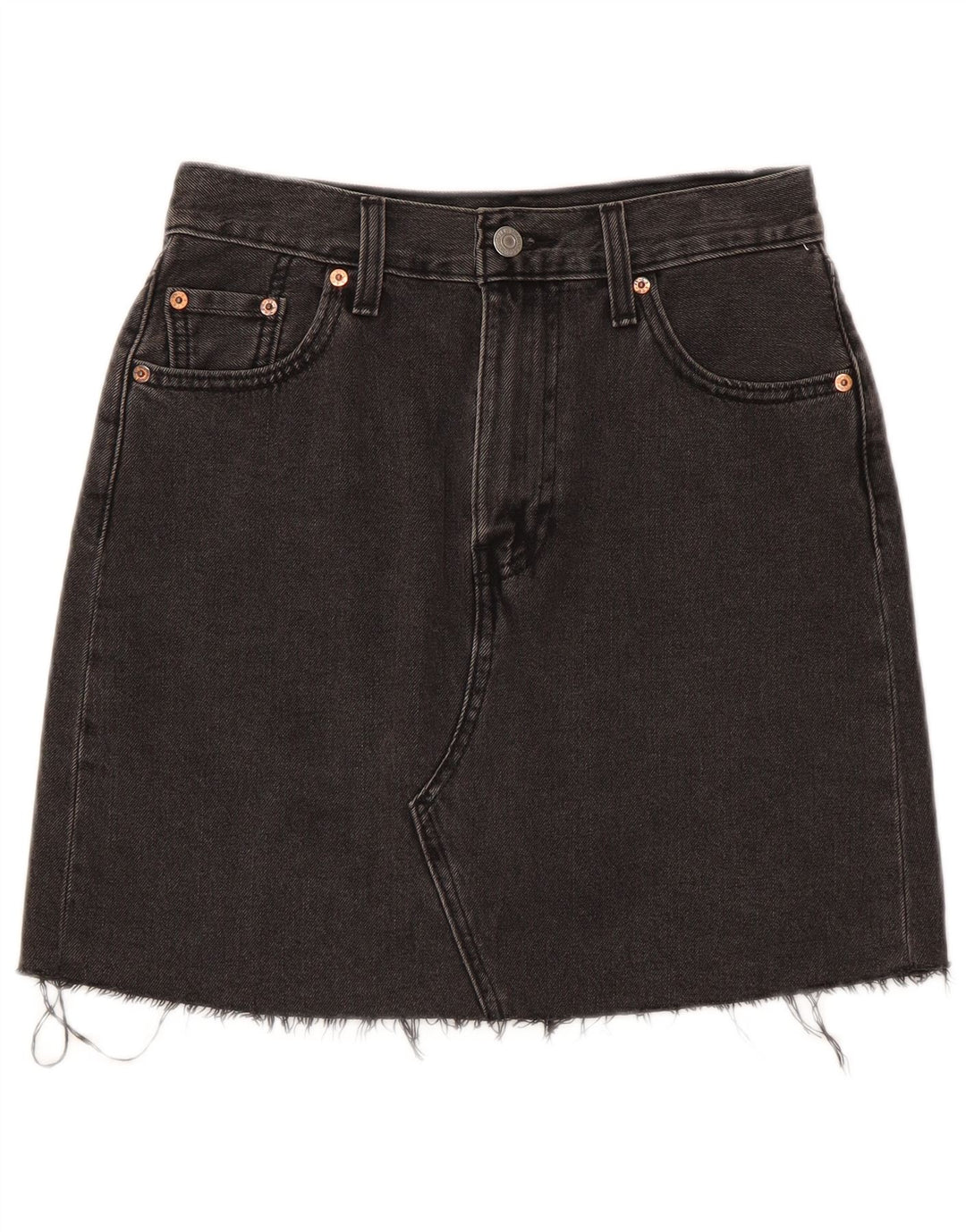 Женская джинсовая юбка Levi's W26, маленькая, серая, хлопок