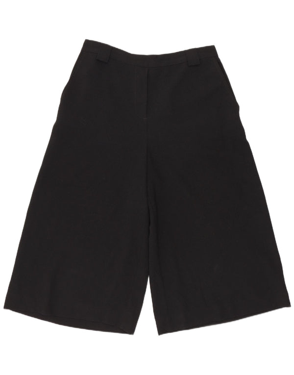Женские широкие капри Marks & Spencer UK 12 Medium W30 L18 черные