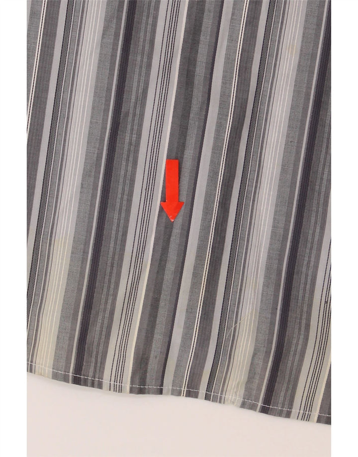 ETRO Mens Milano Shirt Size 43 Large Grey Striped Vintage Etro and Second-Hand Etro from Messina Hembry 