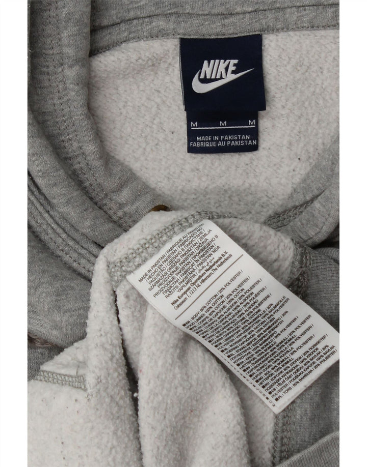 Мужской джемпер с капюшоном Nike среднего серого цвета, хлопок с крапинками