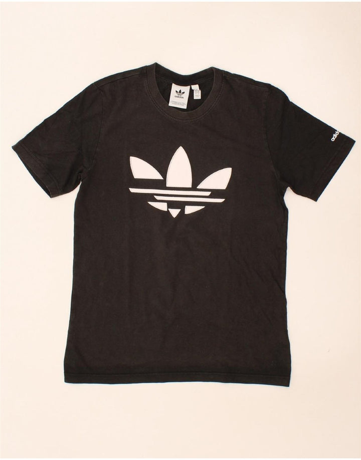 ADIDAS Mens Graphic T-Shirt Top Small Black Cotton Vintage Adidas and Second-Hand Adidas from Messina Hembry 
