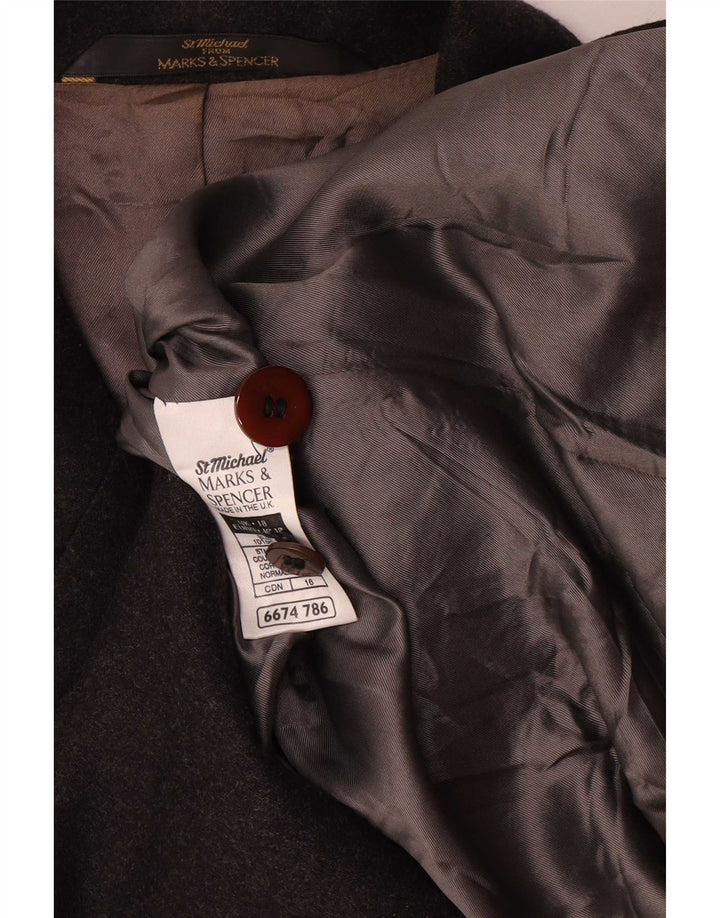 Женский пиджак на 5 пуговицах Marks & Spencer, Великобритания, 18 XL, серая шерсть