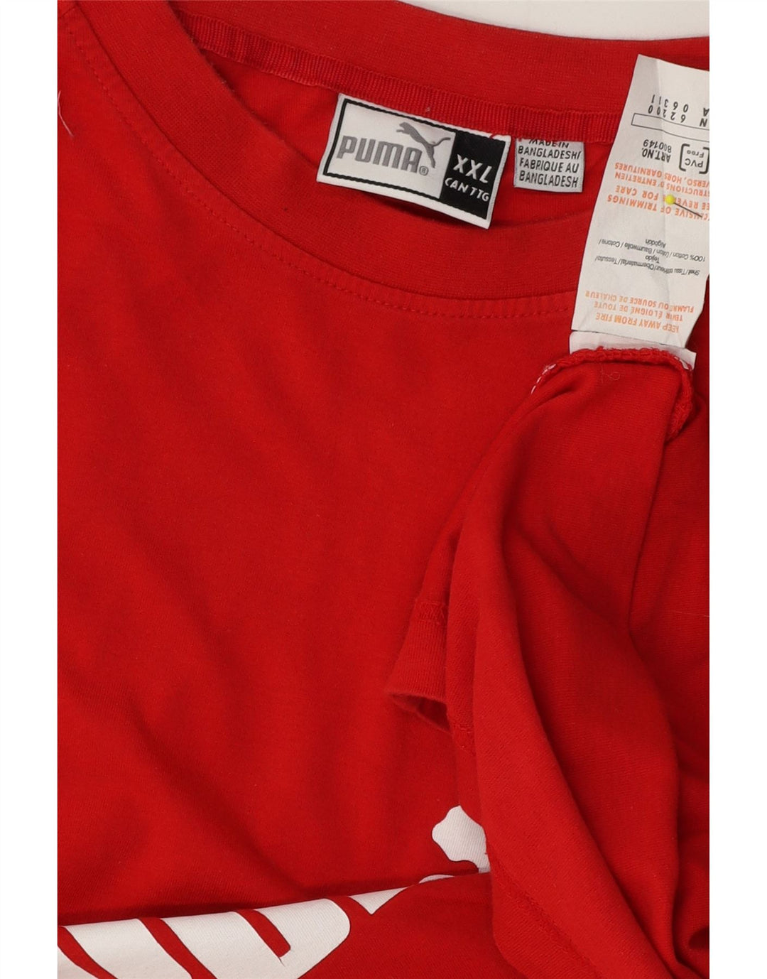 Мужской жилет с рисунком Puma 2XL, красный хлопок