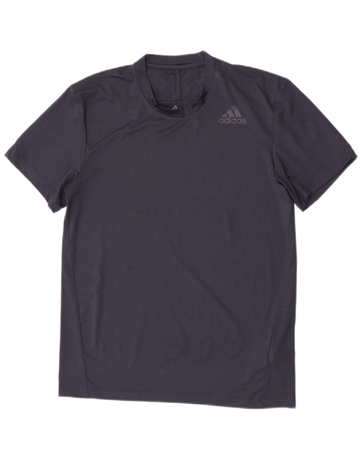 Adidas Mens Aeroready Футболка Верх Среднего Темно-Синего Полиэстера
