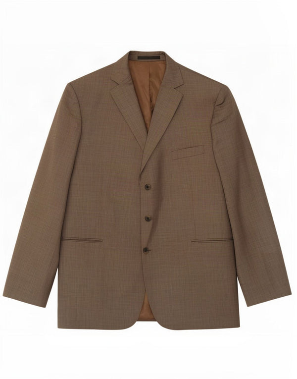 Мужской пиджак с 3 пуговицами Marks & Spencer UK 48 2XL бежевый шерстяной