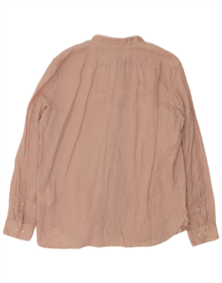 Мужская рубашка приталенного кроя Timberland XL розовая льняная