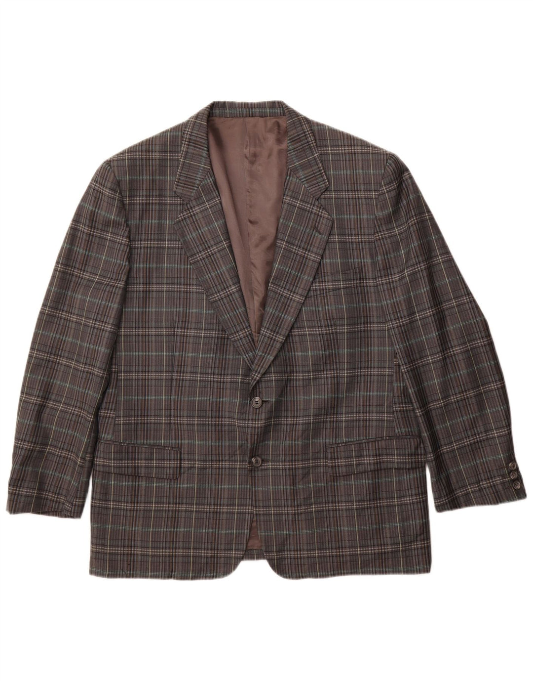 Мужской пиджак Gianluca Lorenzi на 2 пуговицах IT 56 3XL, серая шерсть в клетку