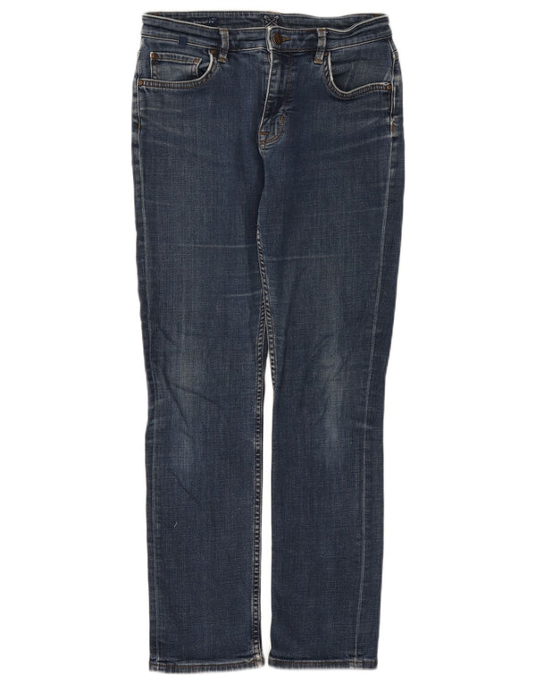 Женские прямые джинсы Crew Clothing UK 10, маленькие W28 L28, синие