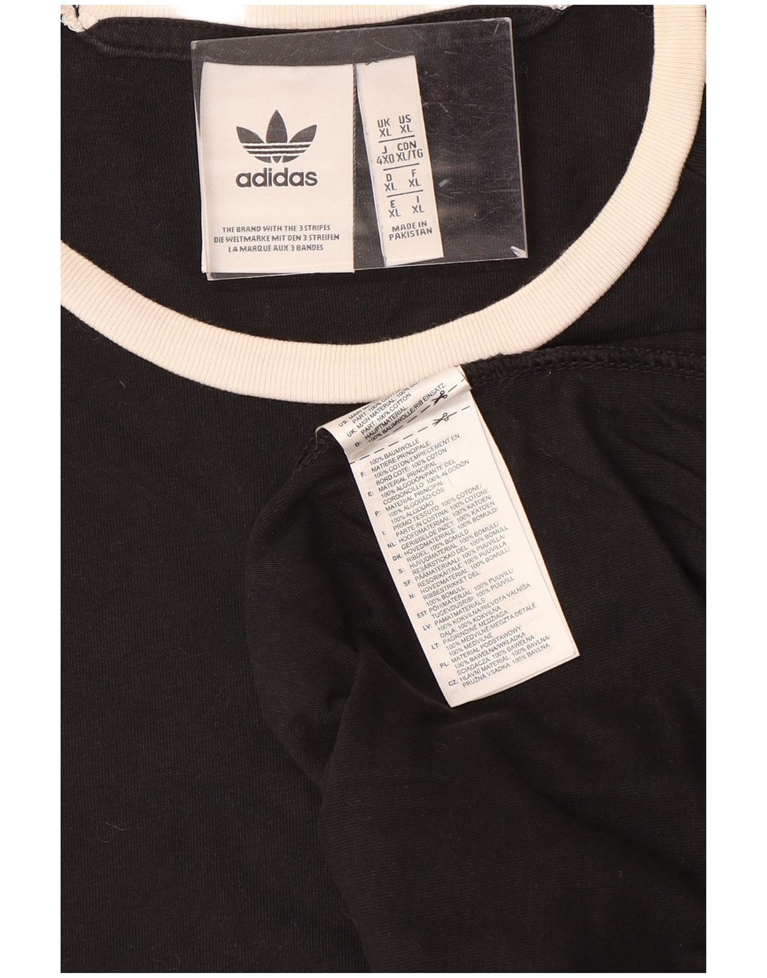 Мужская футболка Adidas Top XL, черный хлопок